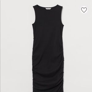 H&M mama maternity ribbed dress. Size M medium. Black midi dress